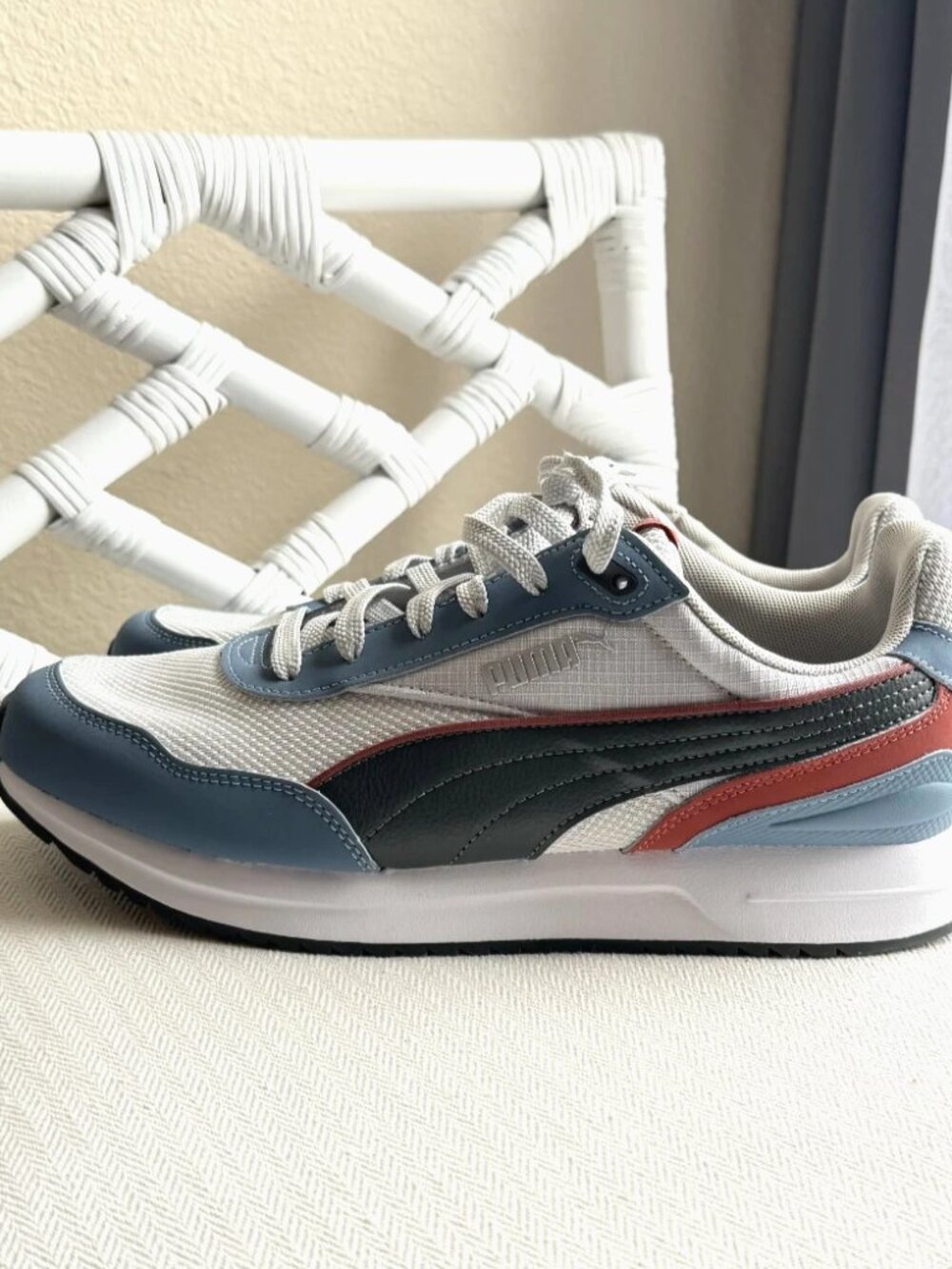 Puma Men's R78 Retro Running Sneakers Grey Blue 404025-07 Size US 10 NWT - Picture 13 of 16
